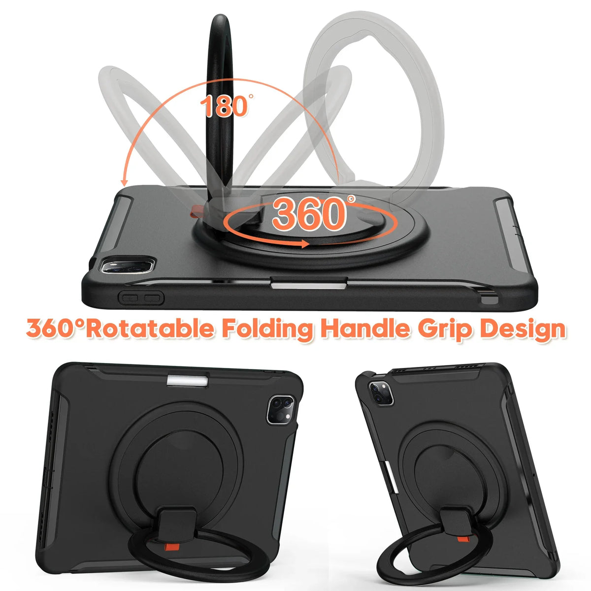 Stand Tablet Case For iPad 2025 Pro 13 11 Mini Air 3 4 5 6 7 8 9 10th 11th Generation 10.9 12.9 inch Handle Shockproof Cover
