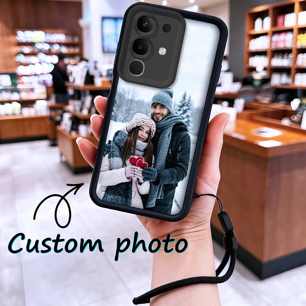 Customized Photo of Hanging Rope anti Fall Phone Case for VIVO Y29/Y28/Y27/Y22/Y21/Y20/T/S/D/i/G/4G&5G