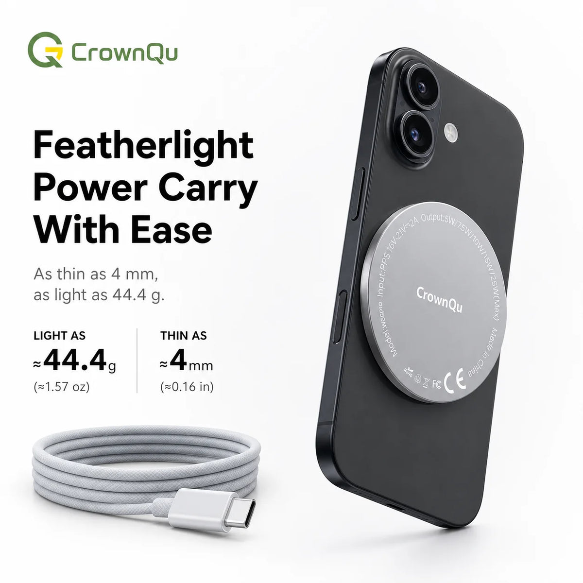 Qi2.2 Magnetic Charger 25W Magnetic Induction Fast Charging For Macsafe IPhone18 17 16 15 14 12ProMax 5W Airpods Xiaomi Samsung