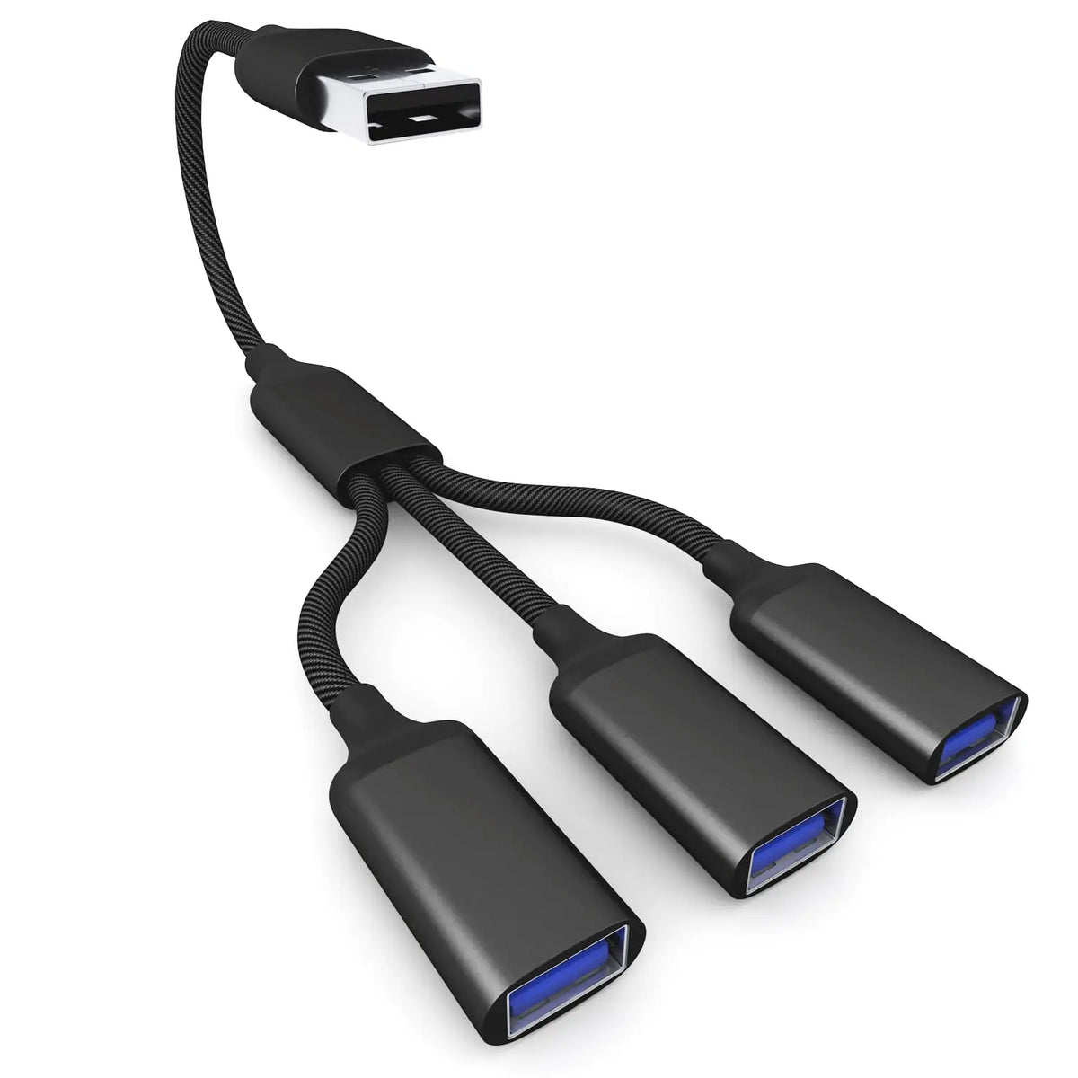 USB Splitter Cable 1 in 3 Out, USB-A Expansion Hub, Multi USB Port Expansion Converter for Car, Laptop, PC/Computer, Keyboard/Mo