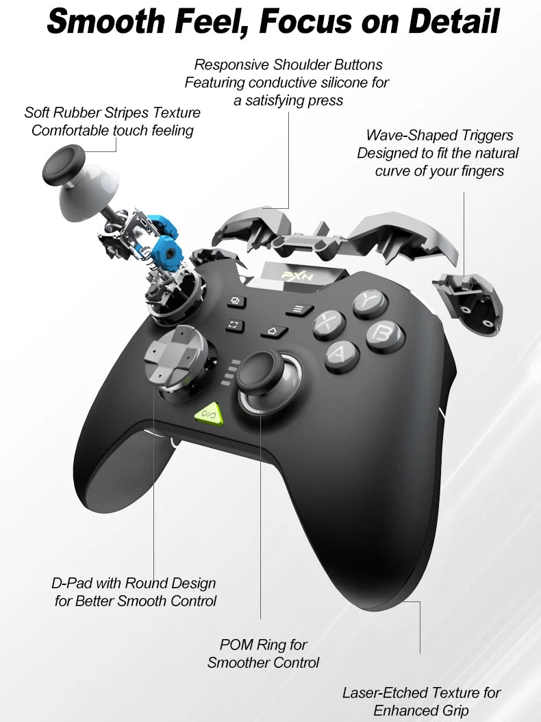 Pink Game Controller, Original PXN P5 Controller Supports Switch, iOS, Android, Computer PC, Built-in 2.4G Receiver