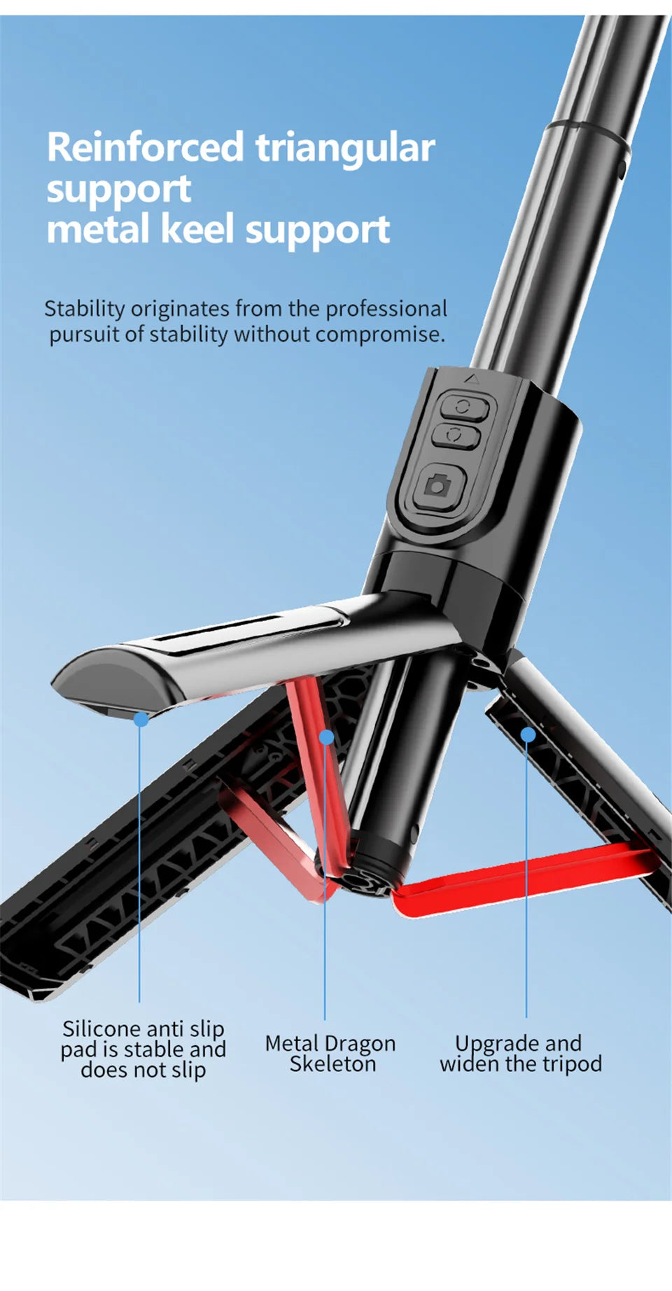 FANGTUOSI Handheld Gimbal Stabilizer 360° Rotation Estabilizador Anti Shake Selfie Stick Fill Light For Phone Stabilizer Tripod