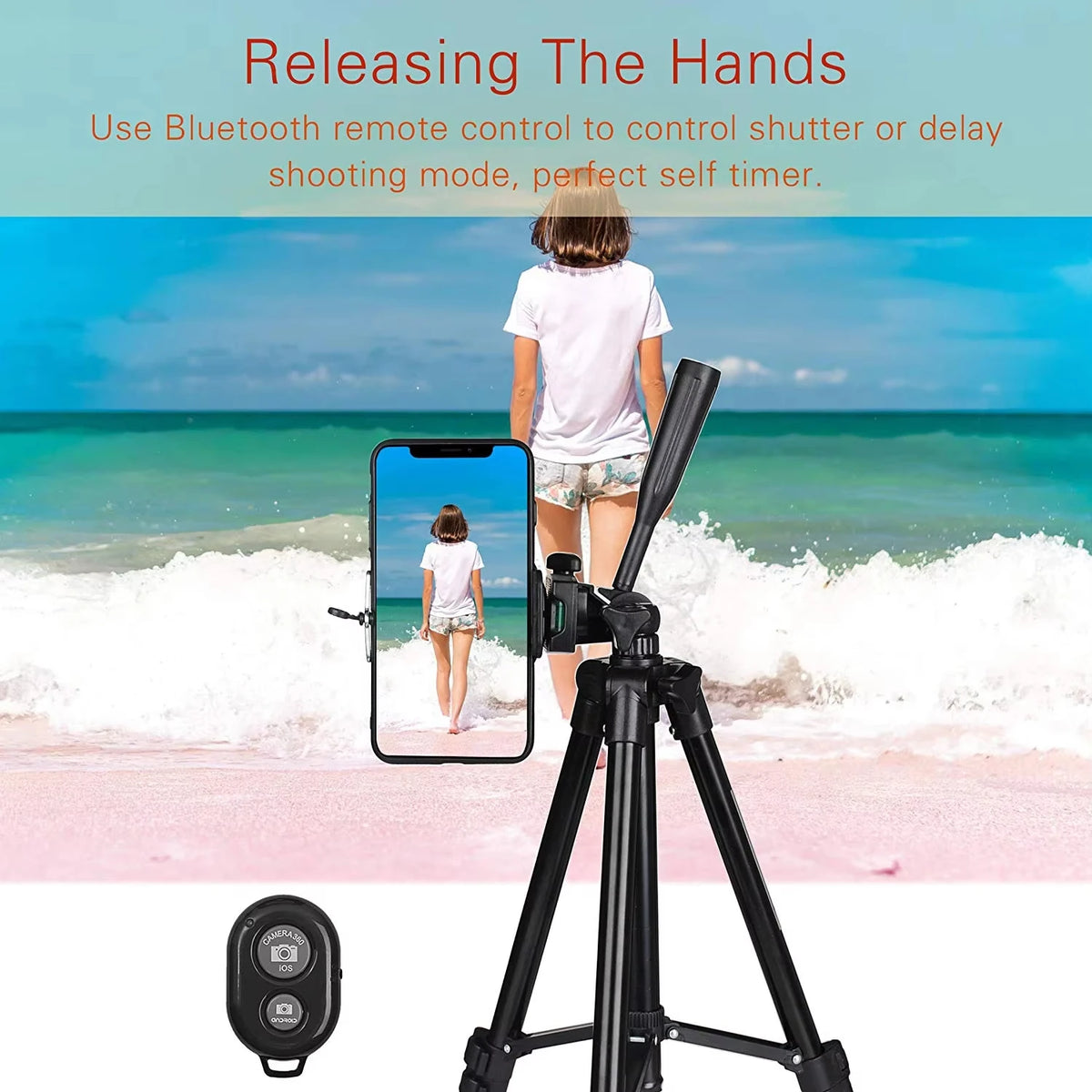 3120 Tripod For Phone 100cm Universal Camera Tripod Stand Phone Holder Lightweight Universal Photography For Xiaomi Huawei DSLR