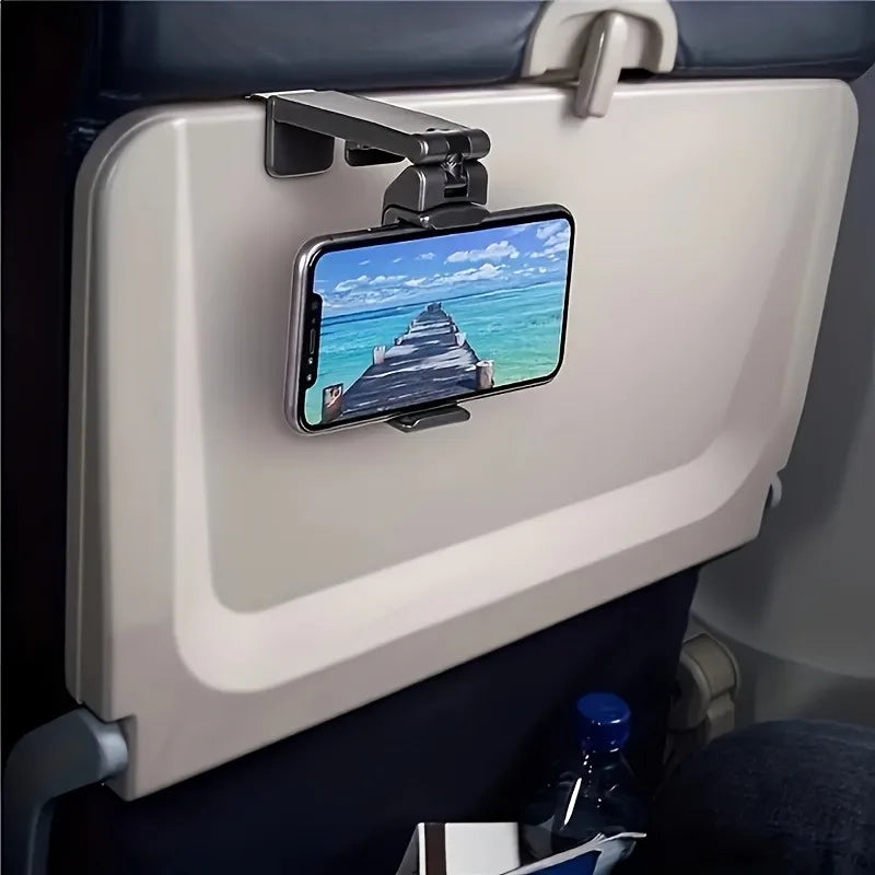 Foldable Rotatable Holding Phone Holder Support Airplane Stand Cell Mobile Desk Portable Travel Stand Train Seat Phone Holder