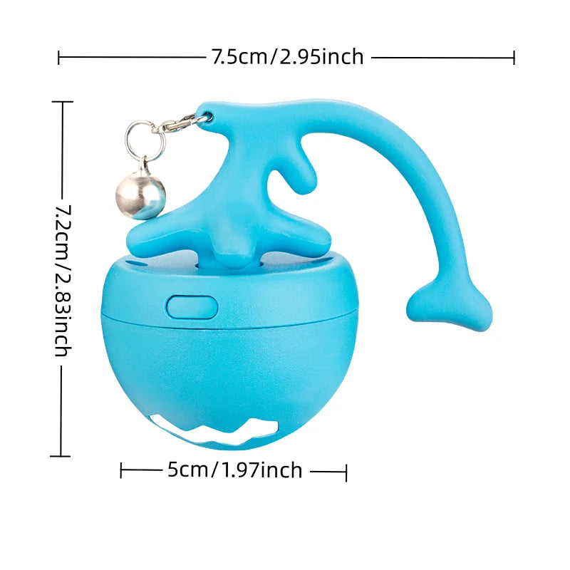 Smart Cat Toys Automatic Rolling Ball Rechargeable Electric Pet Interactive Toy Cat Training Imitate Fish Bones