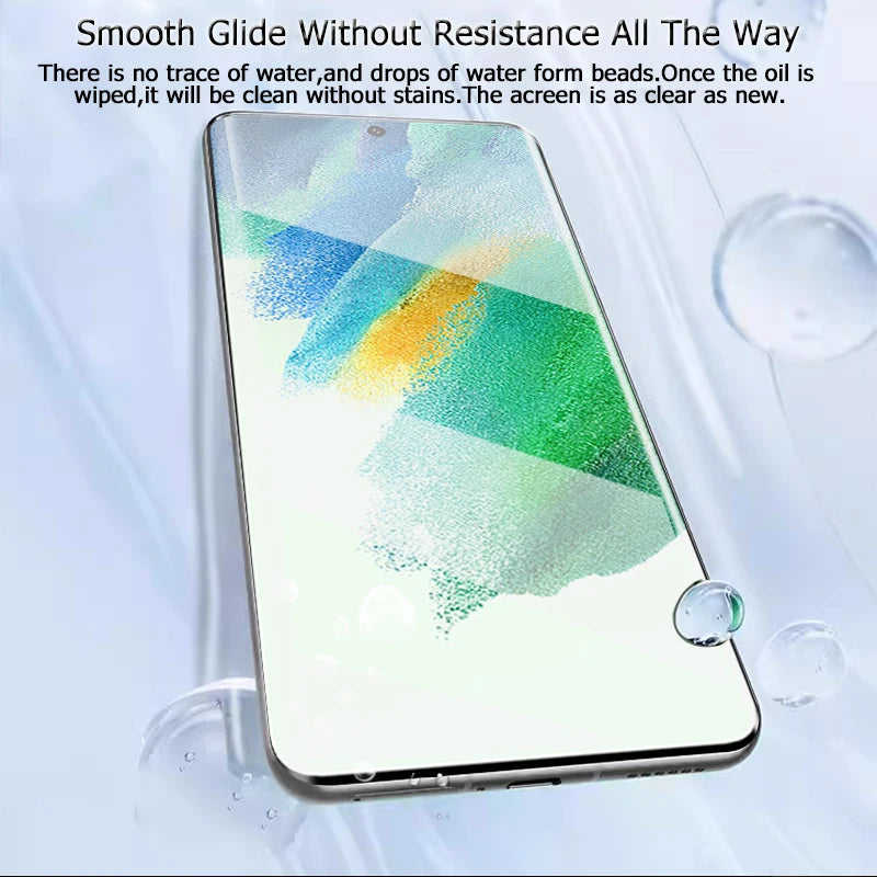 Upgrade 3PCS Fingerprint-Unlock Protect 9H Tempered Glass For Samsung Galaxy S21 FE S 21 5G Anti Explosion Screen Protector Film