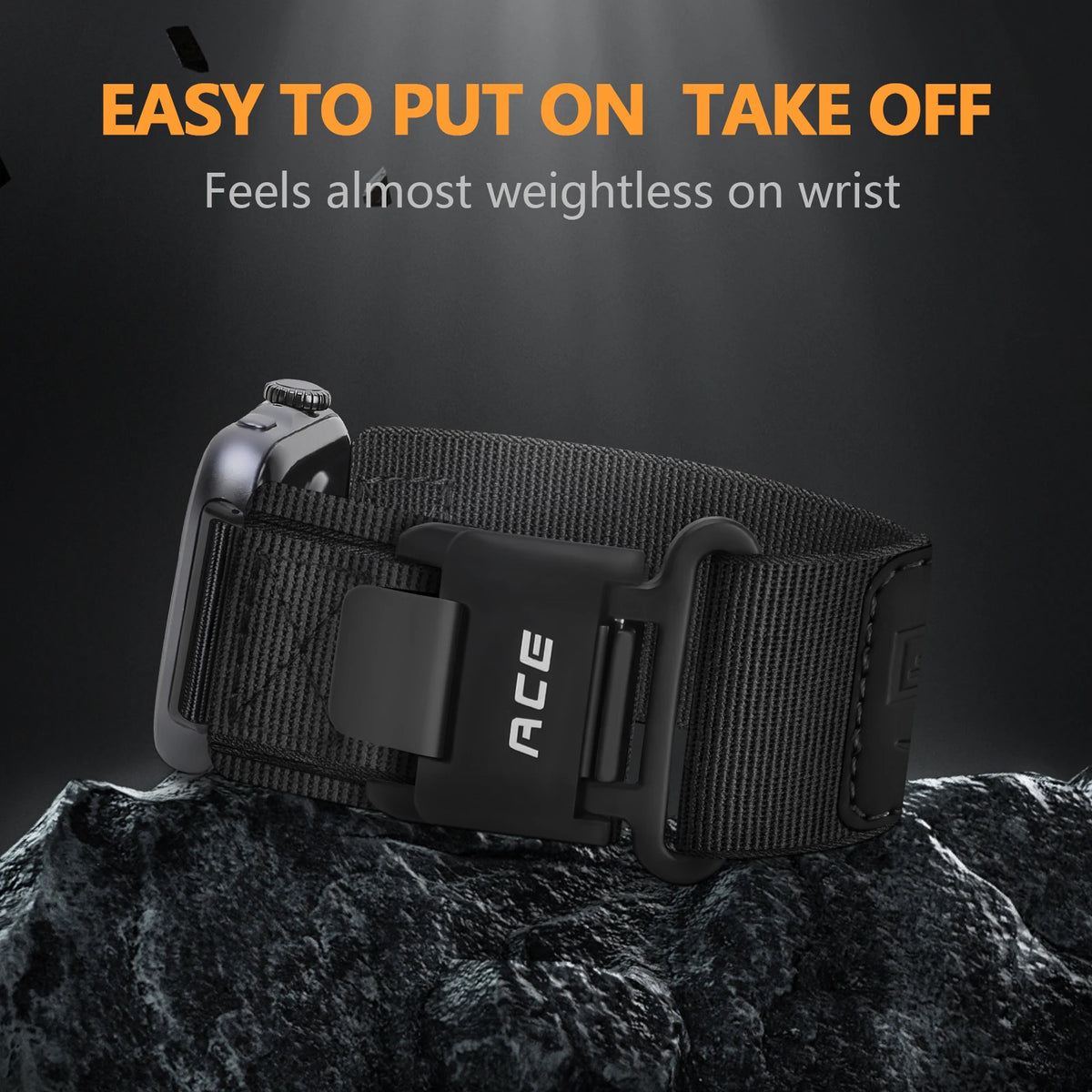 Nylon Magnetic Strap Compatible with Huawei Watch Fit 5/4/3, Nylon Loop Band for Fit 5/4/3 Pro, Outdoor Sports Watch Band