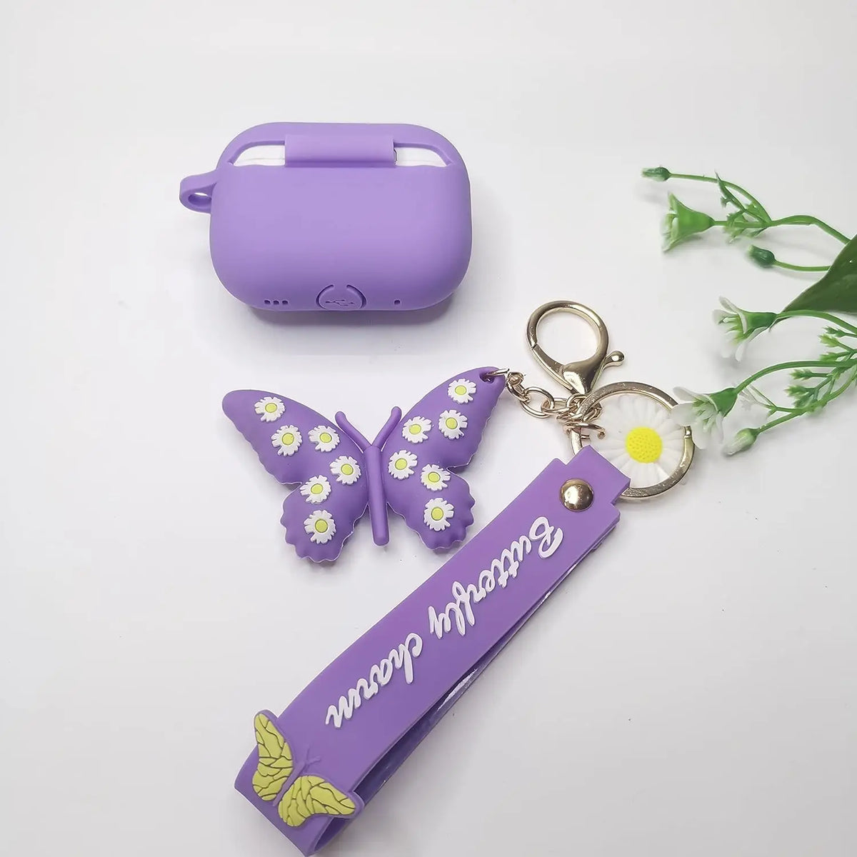 Airpods Pro2 Generation Protective Case 2023 Cute Cartoon 3d Butterfly Charm Soft Silicone