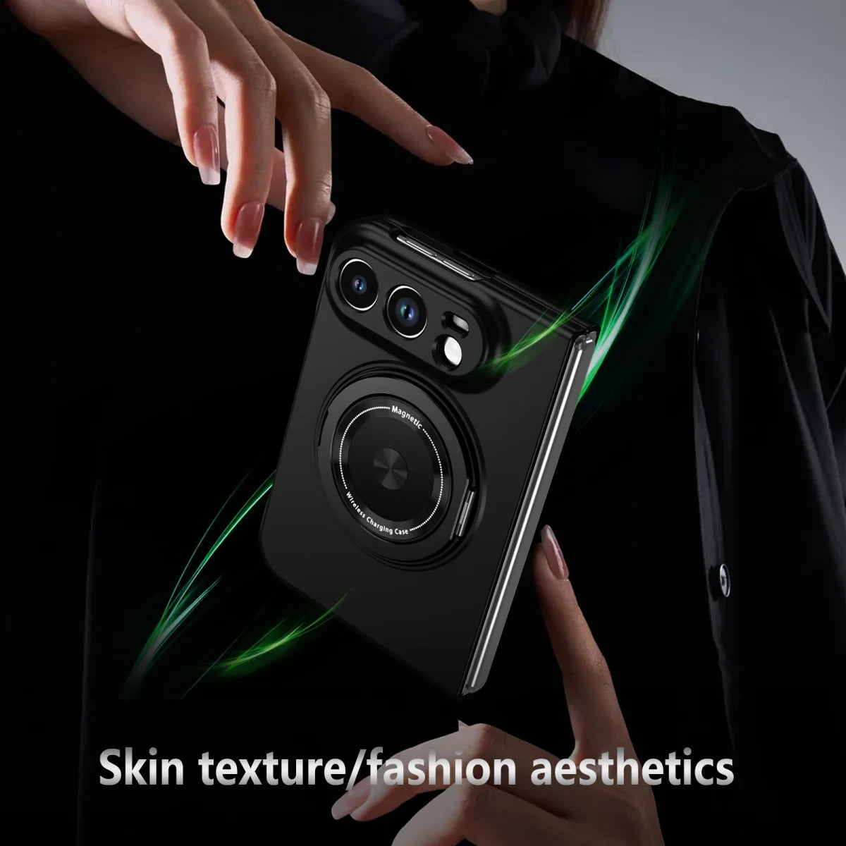 Luxury for Magsafe Wireless Charging Rotating Magnetic Stand Phone Case for IPhone Duo 18 Fold Lens Protector Shockproof Cover