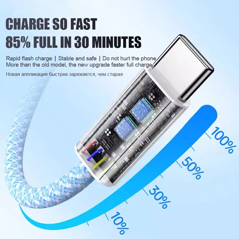 1-50Pcs Original PD 60W Fast Charging Type C Cable For Apple iPhone 13 14 12 11 17 Air 15 16 Pro Max Plus Weaving Charging Cable