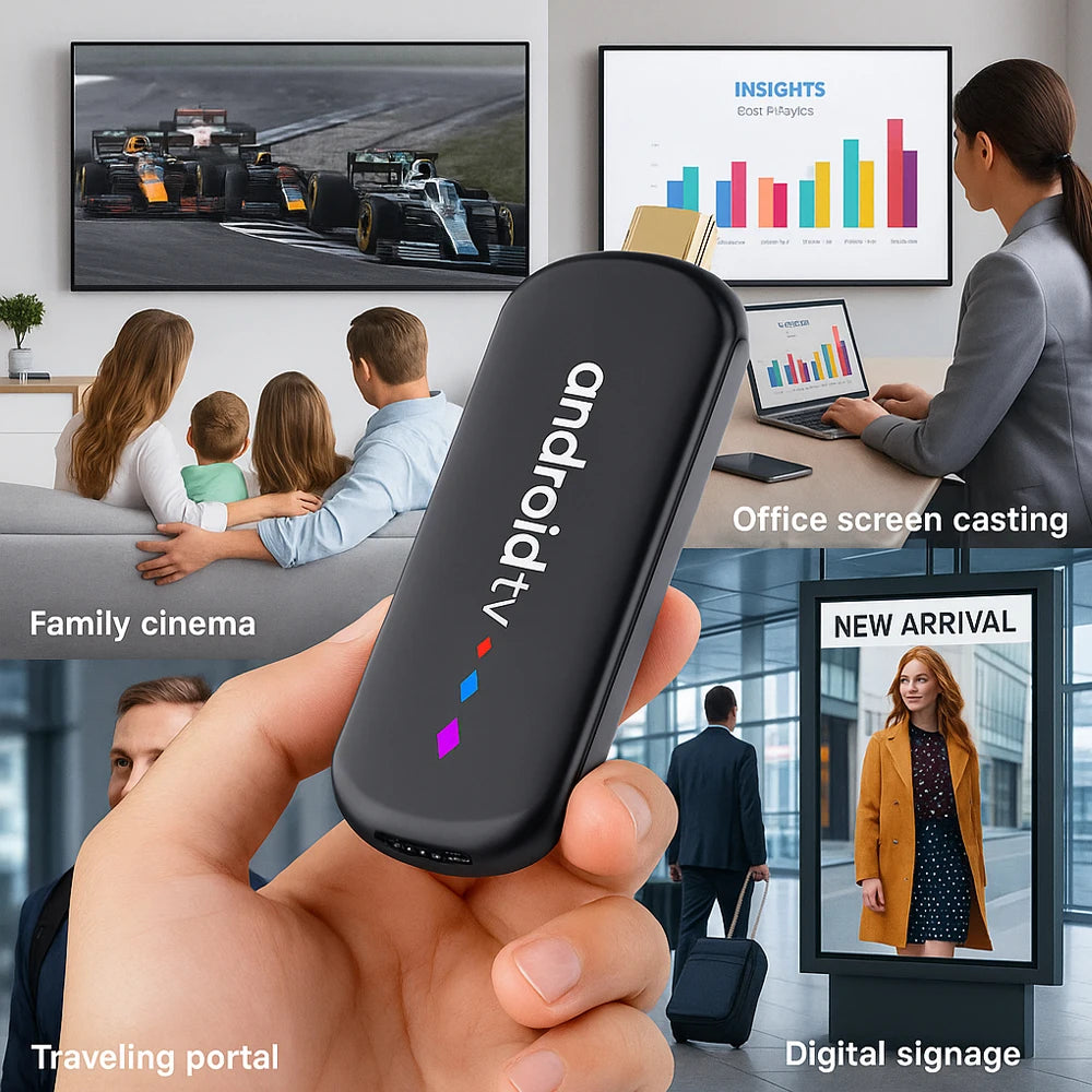 Android TV Stick S905L3 Wifi Android 14.0 Quad Core 4K Home Media Player Voice Assistant Remote Smart TV Stick Android TV