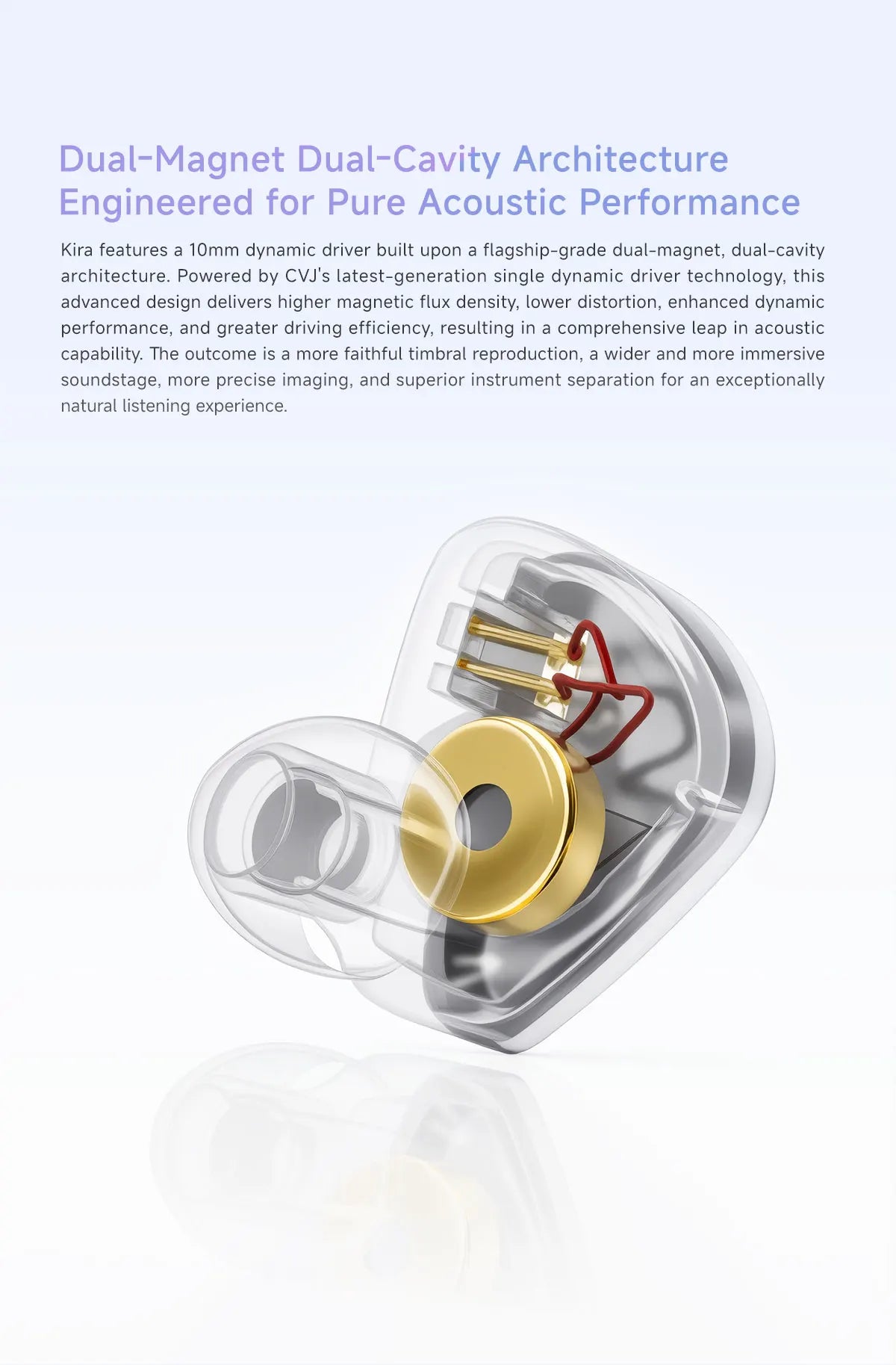 CVJ KIRA HiFi IEM In-Ear Earphones Wired Detachable Cable 3.5mm Type-C 4.4mm Balanced Earbuds For Music Gaming Anime Design