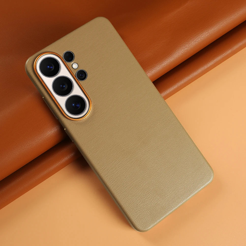 For Magsafe Premium Leather Case for Samsung Galaxy S26 Ultra S26Ultra S26Plus S25 Plus S25Ultra Phone Case Cover Magnetic Coque
