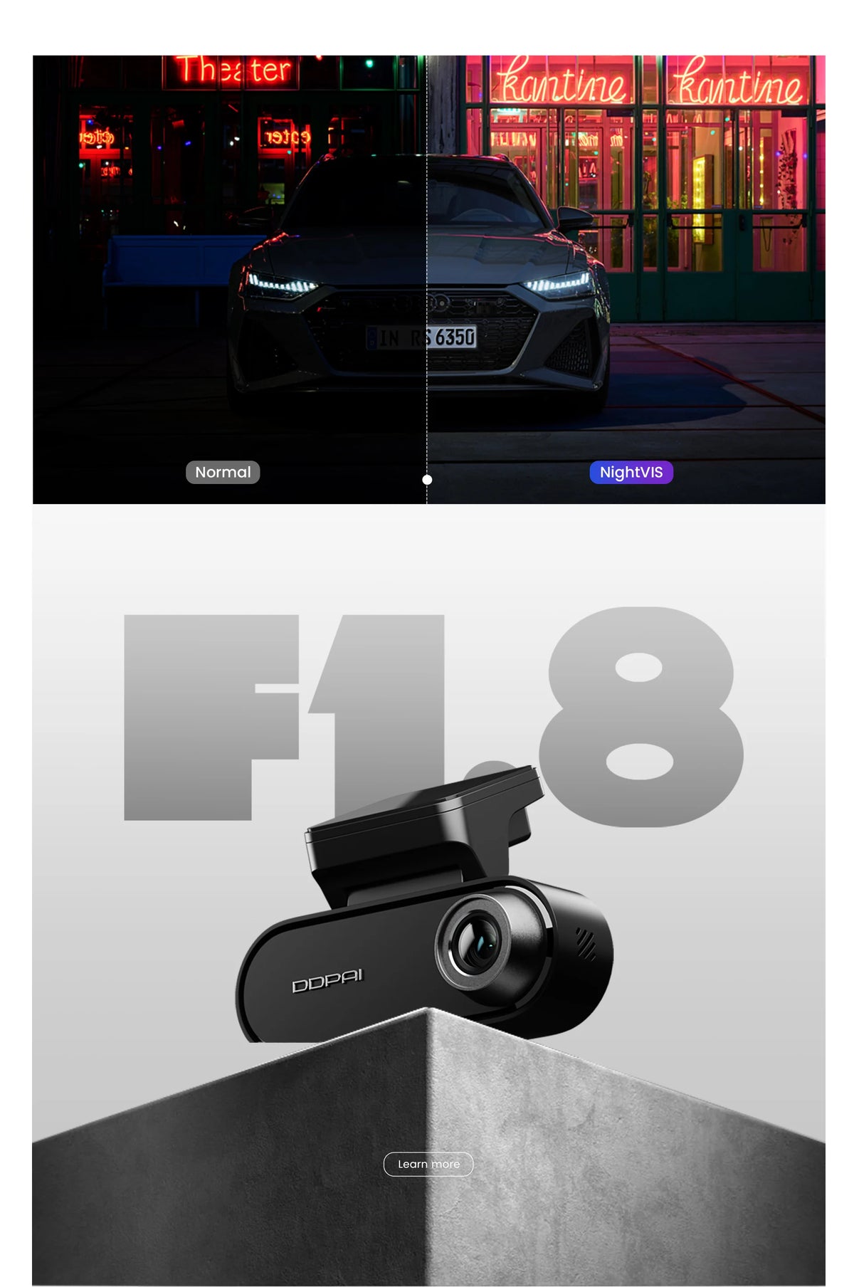 DDPAI N5 Dual 4K Dash Cam Front and Rear Ultra HD Dash Camera with NightVIS ADAS GPS 32GB EMMC Radar Parking Mode Video Recorder