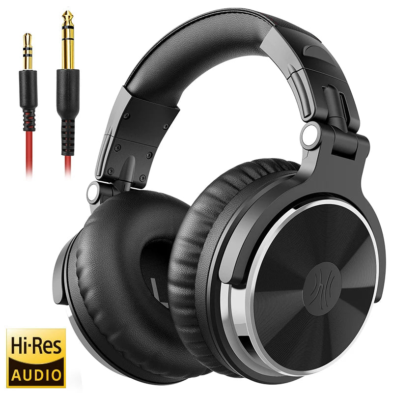 Oneodio Pro 10 Wired Headphones Over Ear Hi-Res Audio Wired Headset With Microphone Studio DJ Stereo Headphones 3.5mm/6.35mm
