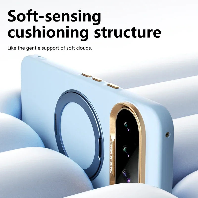 360 Rotating Bracket Liquid Silicone for Magsafe Phone Case for Google Pixel 11 10 Pro XL 10A Magnetic Wireless Charging Cover