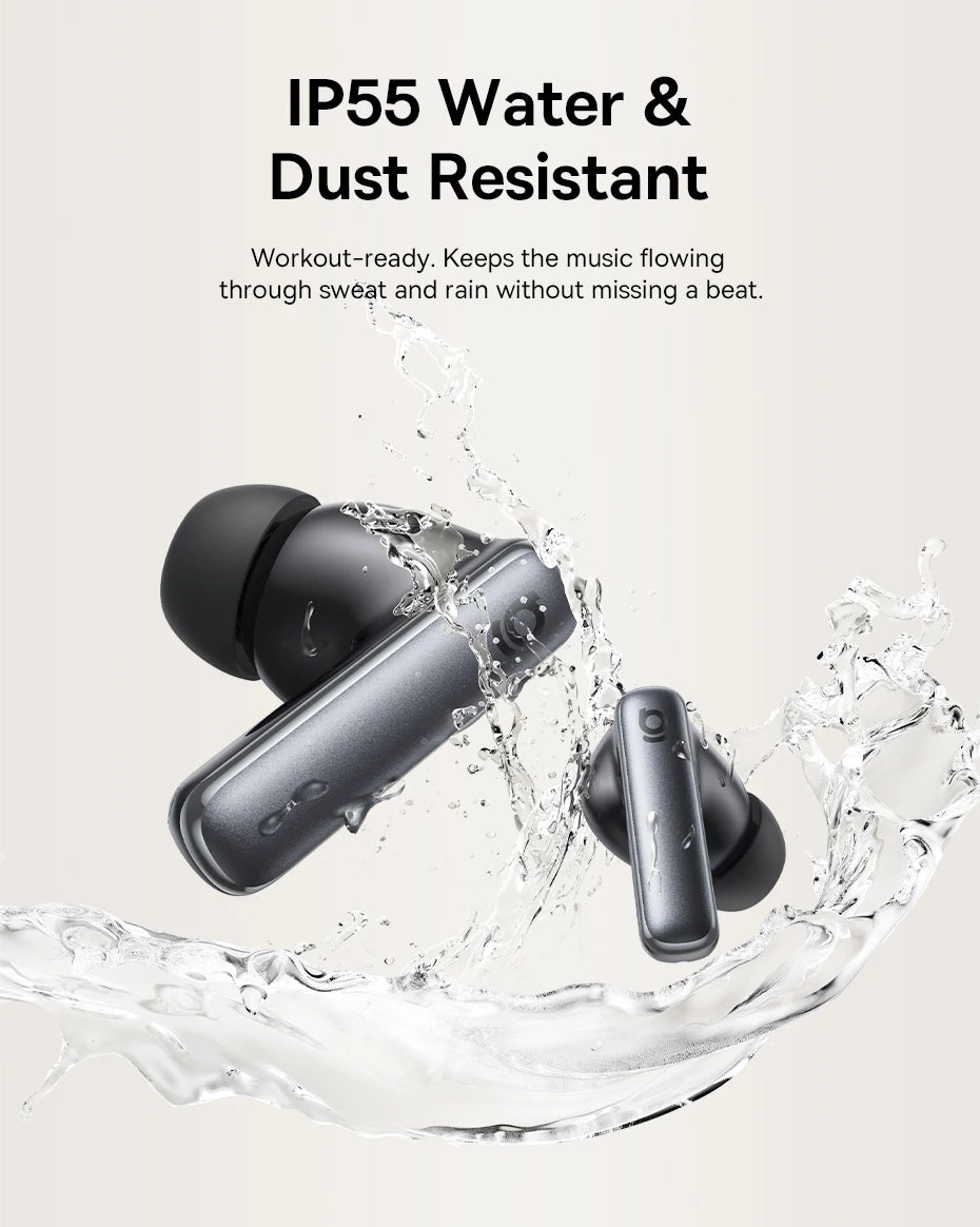 Baseus Bowie MP1 ANC Bluetooth 6.0 True Wireless Earbuds -55dB Adaptive Hybrid ANC Earphones Hi-Res LDAC 6-Mic ENC In-Ear Buds