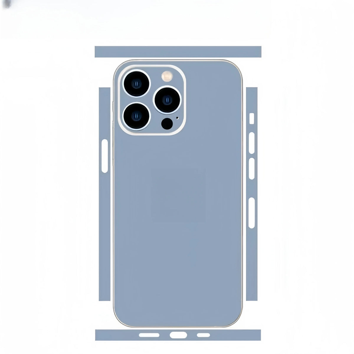 Plain Color Decal Skin for iPhone 13 14 15 16 17 Pro Max Back Film Cover Wrap Rear Screen Protector Anti-scratch Durable Sticker