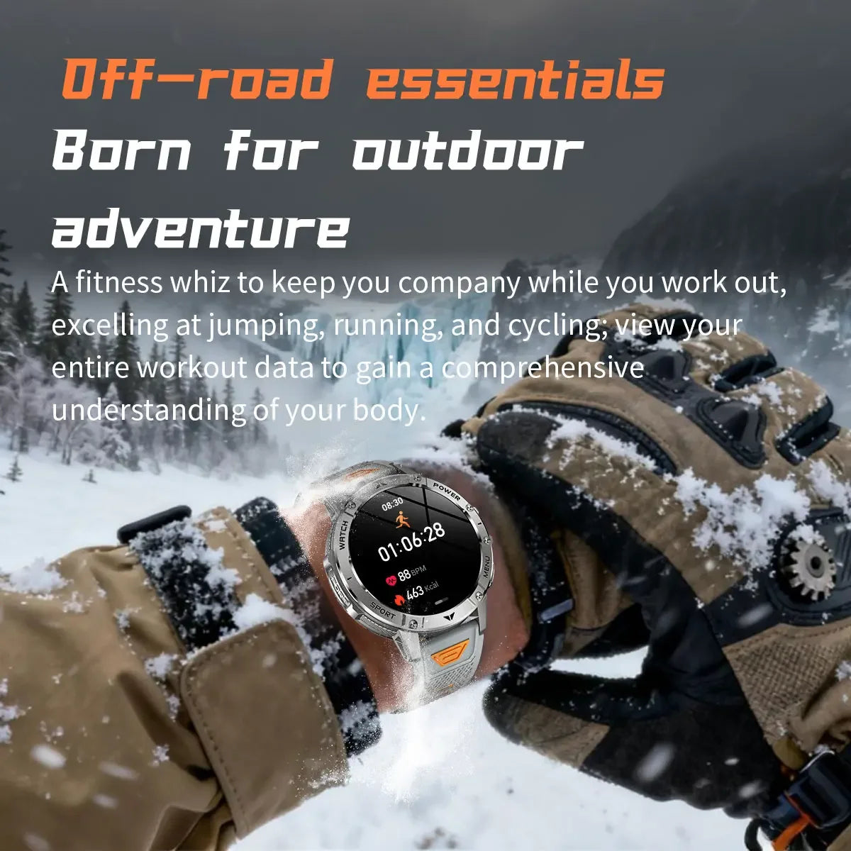 Ultra Large 1400mAh Battery Sport Smartwatch 1.7” Heart Rate Tactical Strong Flashlight 5ATM Waterproof Call Smart Watch For Men