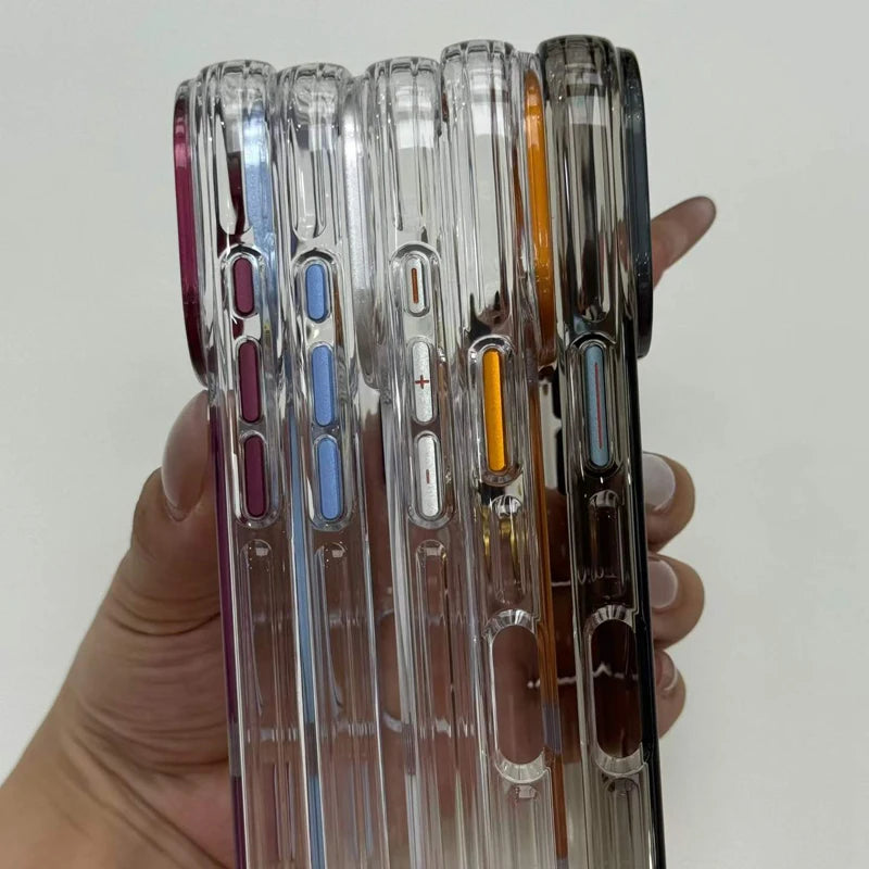 Transparent Wireless Charging for Magsafe Case for iPhone 18Pro 17 16 17Pro Max Alloy Lens Clear Shockproof Hard Armor Cover