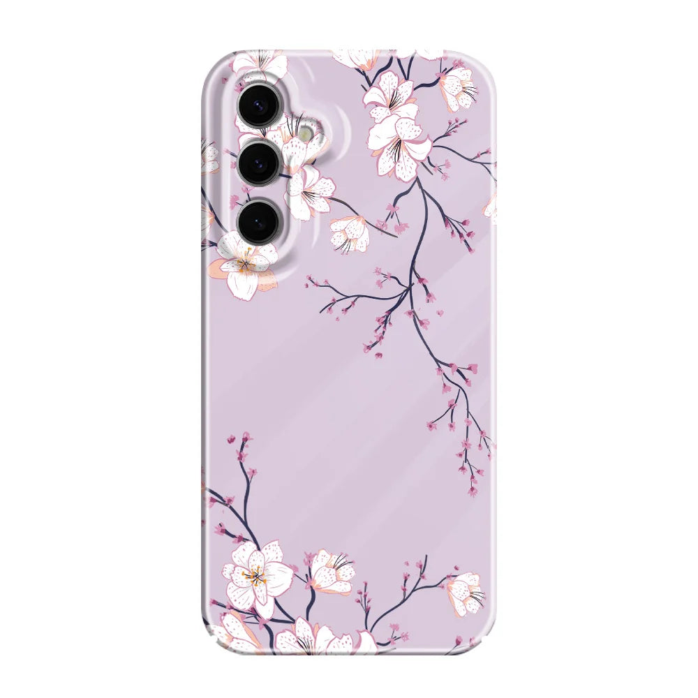 Fallen Plum Blossoms Phone Case For Samsung Galaxy S25 S24 S23 S22 S21 S20 Plus Ultra FE 5G Film Hard Cover