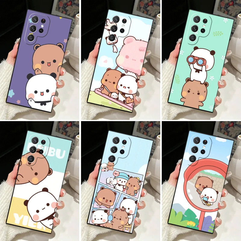 Soft Silicone Phone Case for Samsung Galaxy S25 S26 Ultra Bubu Dudu Cartoon Cute Shell S24 FE S23 S22 Plus S21 S20 + Edge Cover