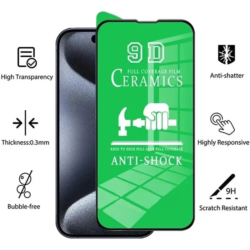 Soft Ceramic Film for iPhone 18 17 Air 16 15 14 12 11 13 Pro Max 7 8 Plus Screen Protector for iPhone 13 12 Mini XR XS Not-Glass