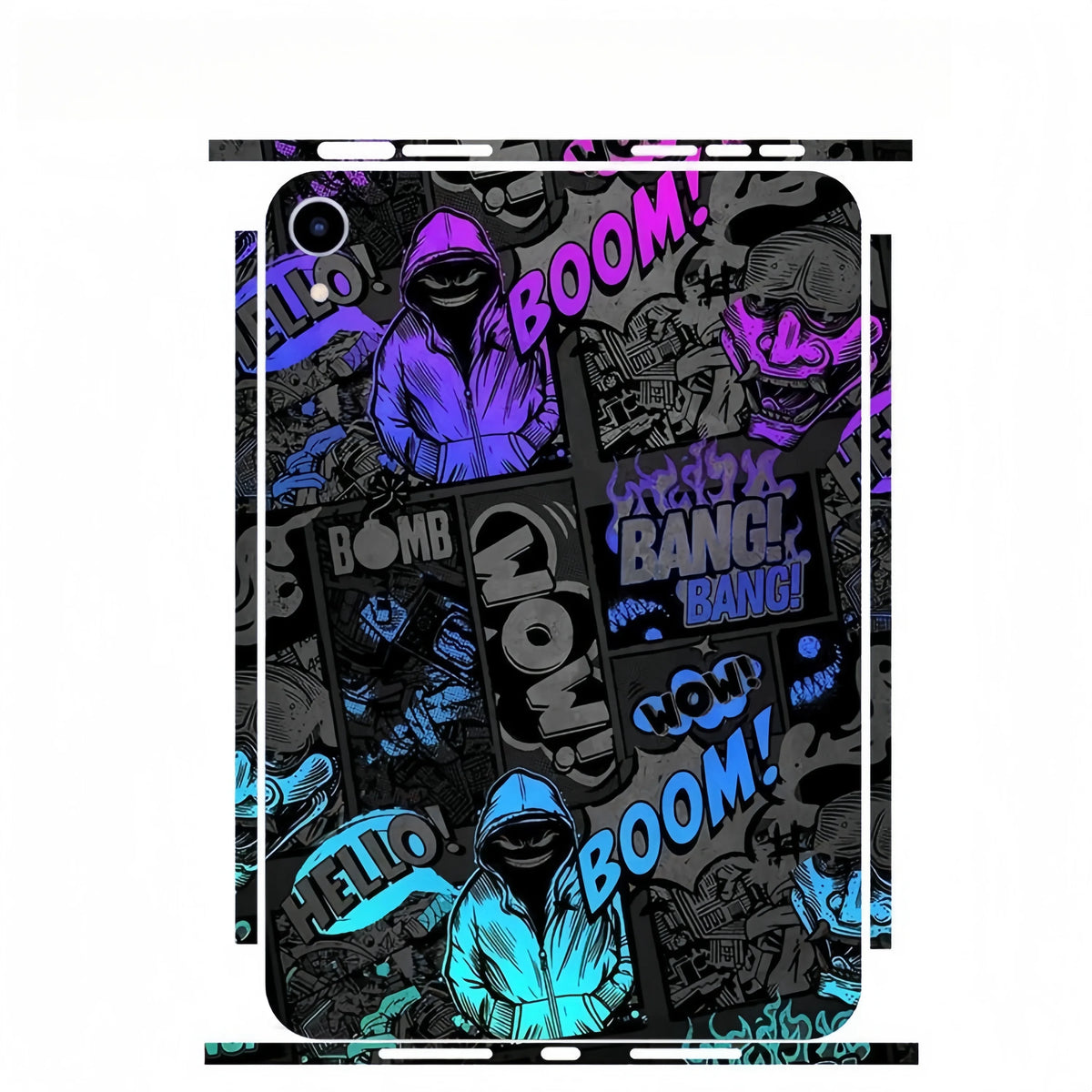 For iPad Pro 2022 2021 2018 12.9 11 Mini 7 6 Full Cover Colorful Back Film Covers Decal Skin Protector Sticker