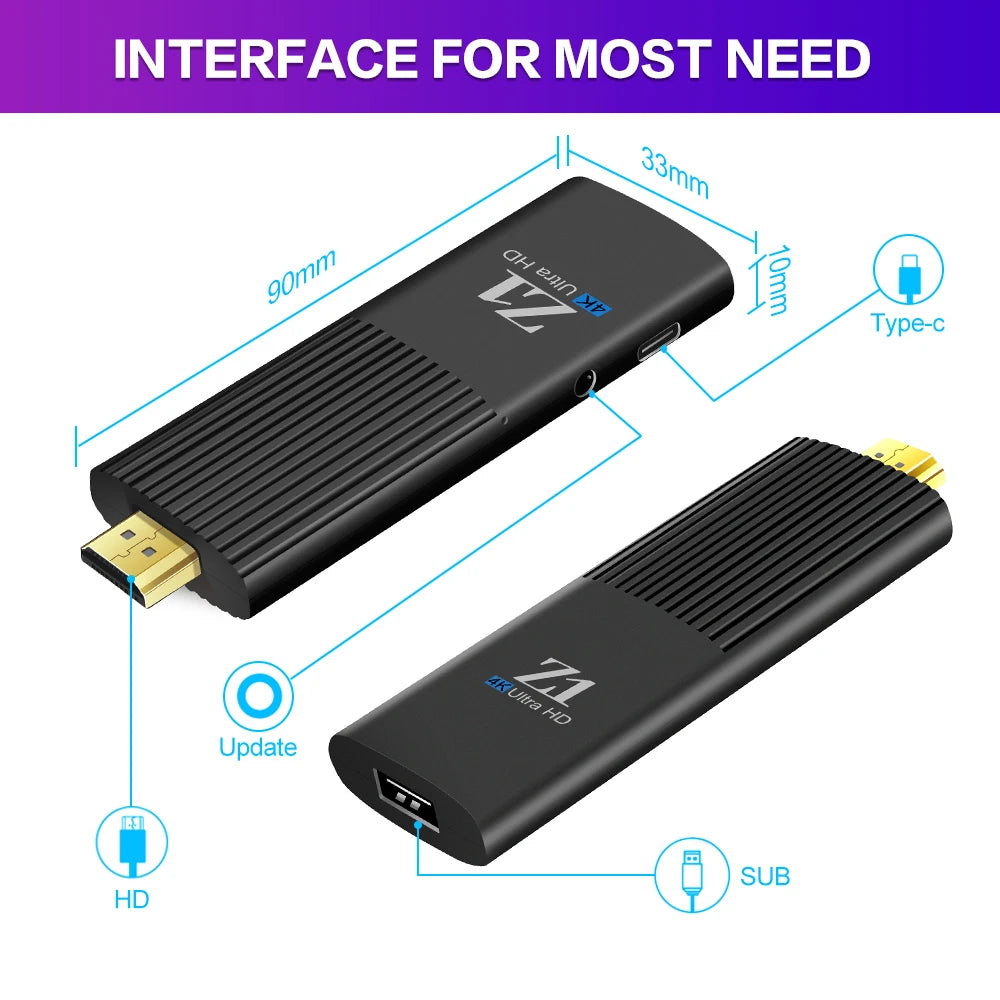 TV Stick New Z1 Android 15.0 Z1 PK MX10-F3 WiFi 5G Allwinner H313 Good Price Mini BT5.0 1080P 8K 4K TV Stick IPTV