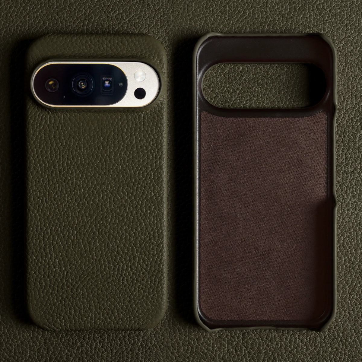 Luxury Lychee Grain Genuine Leather Back Cover Case for Google Pixel 10 Pro XL 9 8 7 6 5 5A 6A 7A 8A 9A Phone Cases Coque Funda