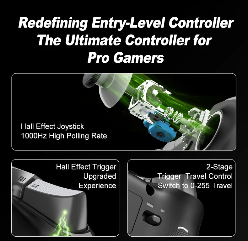 Pink Game Controller, Original PXN P5 Controller Supports Switch, iOS, Android, Computer PC, Built-in 2.4G Receiver