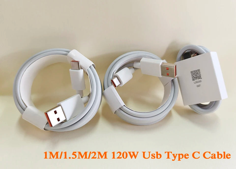 XIAOMI Original Usb Type C Cable 120W 100W 90W 67W 45W Turbo Fast Charger Mi 17 15 14 13 12 T Pro Ultra Poco F8 X8 X7 Redmi Note