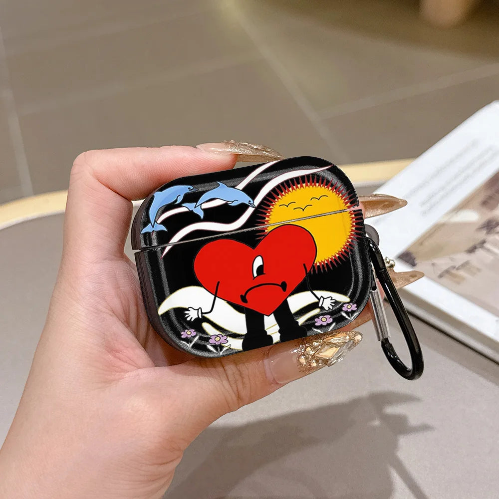 Singer B-Bad B-Bunny Translucent Silicone Case for Airpods 4 3 Pro 2 1 Wireless earphone Headphone Pro2 Protective Covers