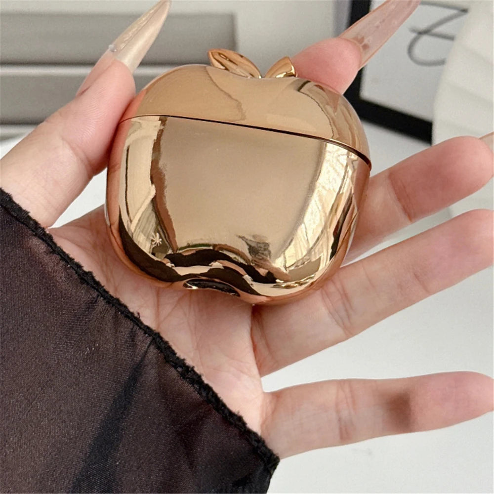 New Translucent Apple Shape Headphone Case TPU Gold Silver Red Green for Airpods Pro 1/2/3 4