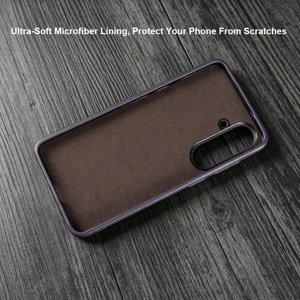 For Magsafe Case For Samsung Galaxy S26 Ultra S24 Plus S25 Edge S23 S21 S20 FE Note 20 S22 Ultra Phone Case Leather Back Cover