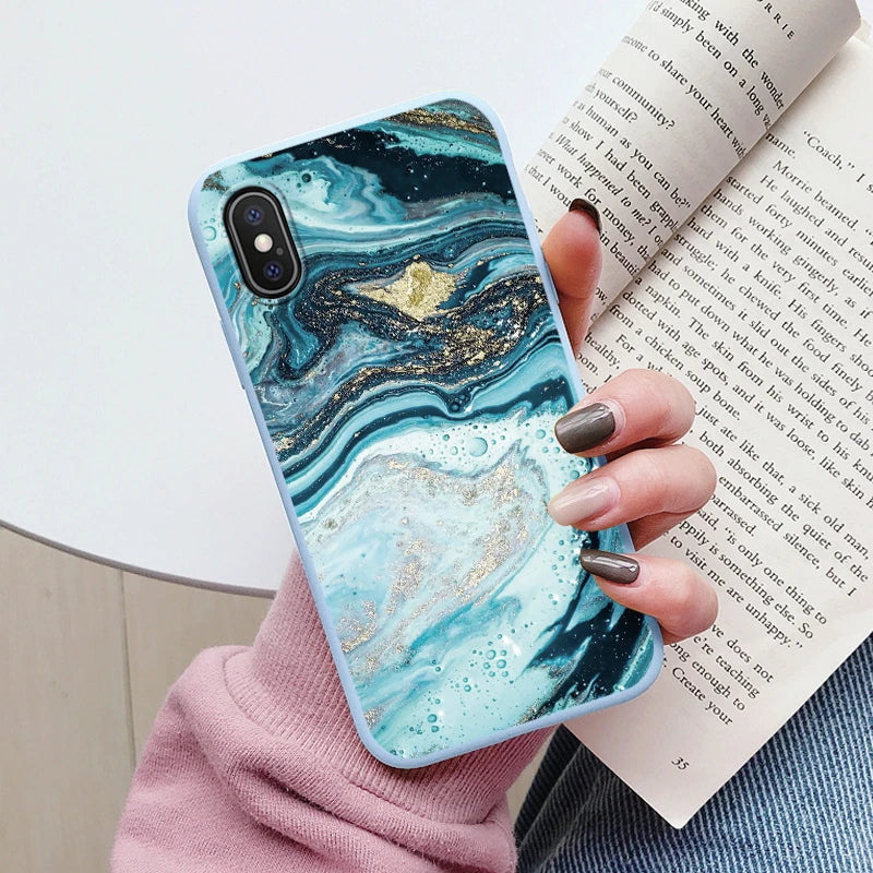 Fashion Marble Cover For iphone X XS MAX Soft Protective Cases Silicone Coque Bumper Fundas For iphone X XSMA iphoneX Shell Bags