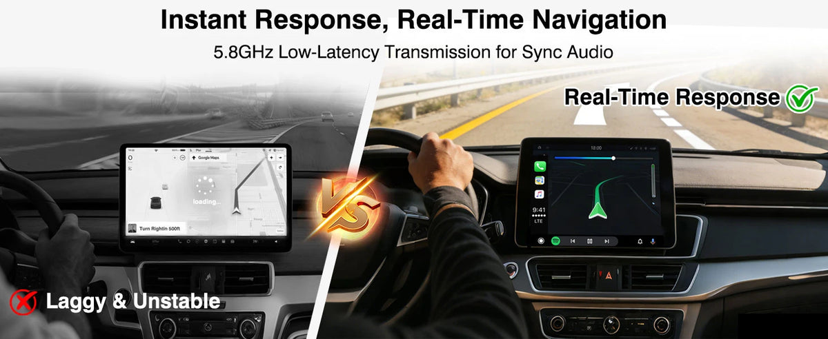 2026 Upgraded 2-in-1 Wireless CarPlay Adapter for iPhone & Android Auto, Plug and Play Wired to Wireless Dongle with Fast Auto-C