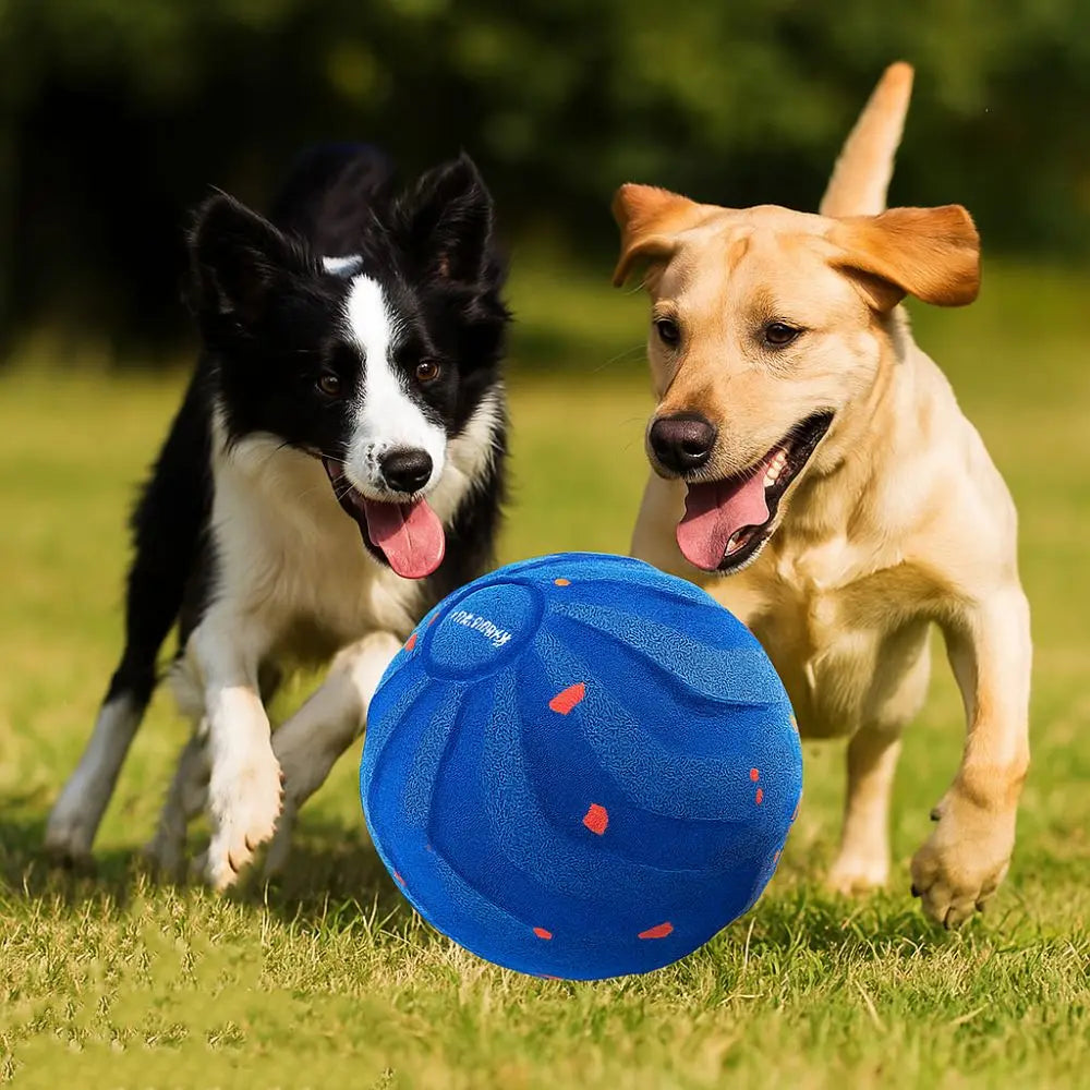 Bite Resistant Smart Dog Toy Ball Wear Resistant Durable Automatic Moving Ball Toy with Light USB Rechargeable Dog Bouncing Ball