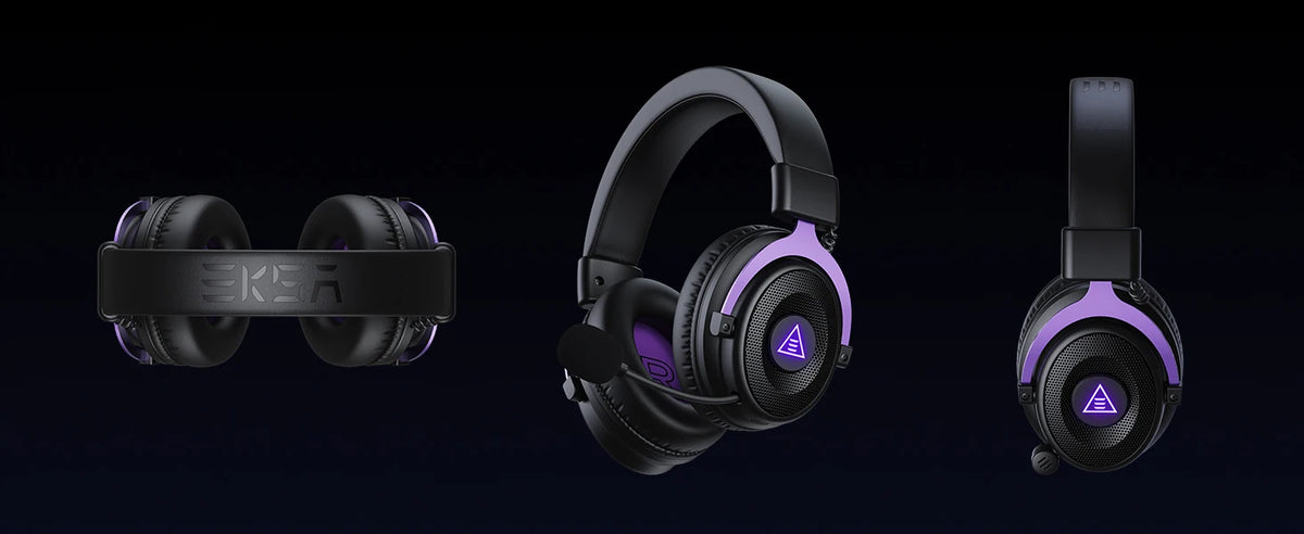 Oneodio EKSA E900 WT 2.4G Wireless Gaming Headset Tri-Mode Over Ear Bluetooth Headphones Gamer With Mic RGB For PC PS4 PS5 80Hr