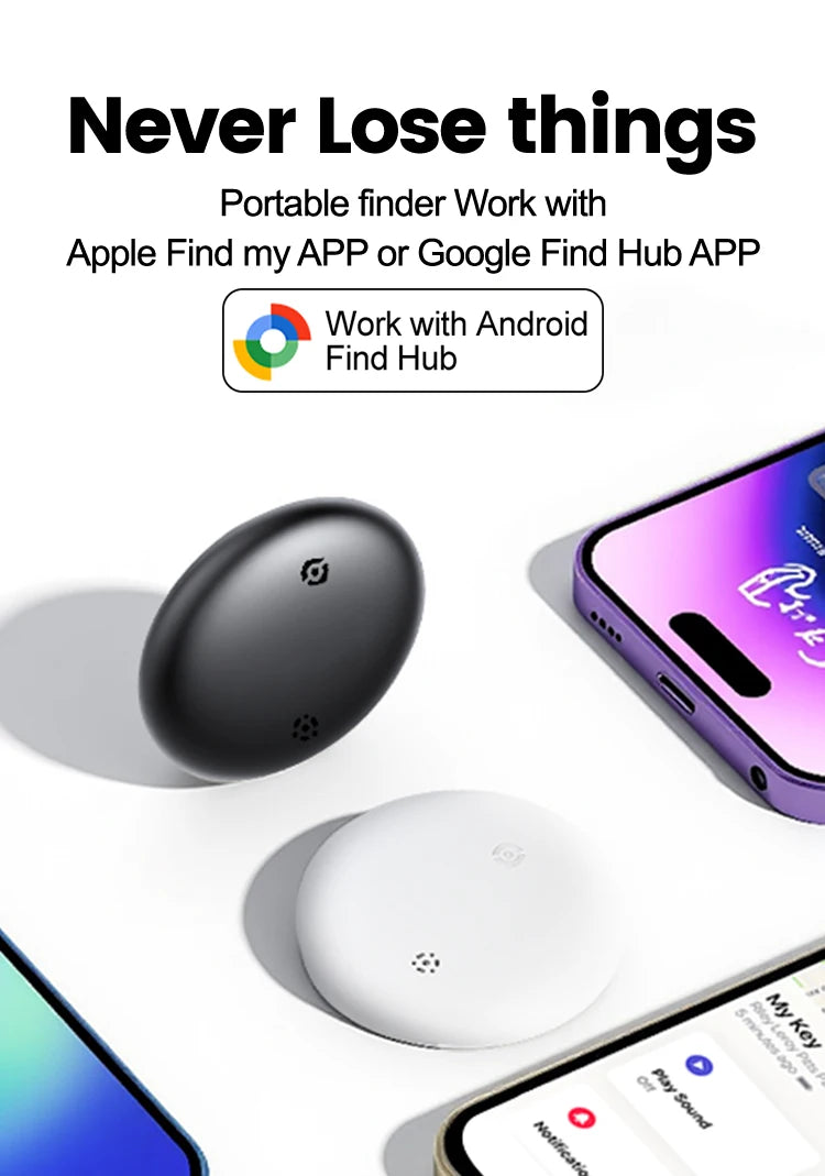 Smart Location Tag Works with Google Find Hub Android GPS Tracker With Cat Collar Item Finder Wallet Suitcase Pets Bag Luggage