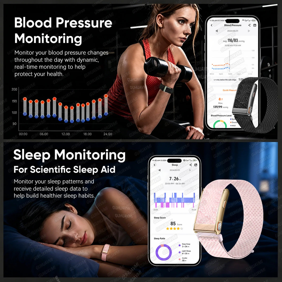 2026 New NO Screen Health Smart Bracelet ECG+PPG Blood Pressure Heart Rate Sleep Monitoring Pedometer Fitness tracker Smart Band
