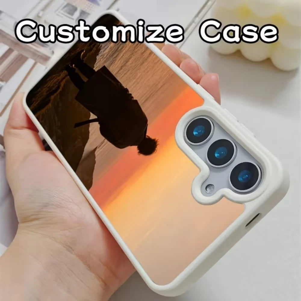 DIY Customized Pouple Photo Phone Case For Samsung Galaxy S26 S25 S24 S23 S22 Ultra Plus FE 5G Color Magsafe Protective Cover