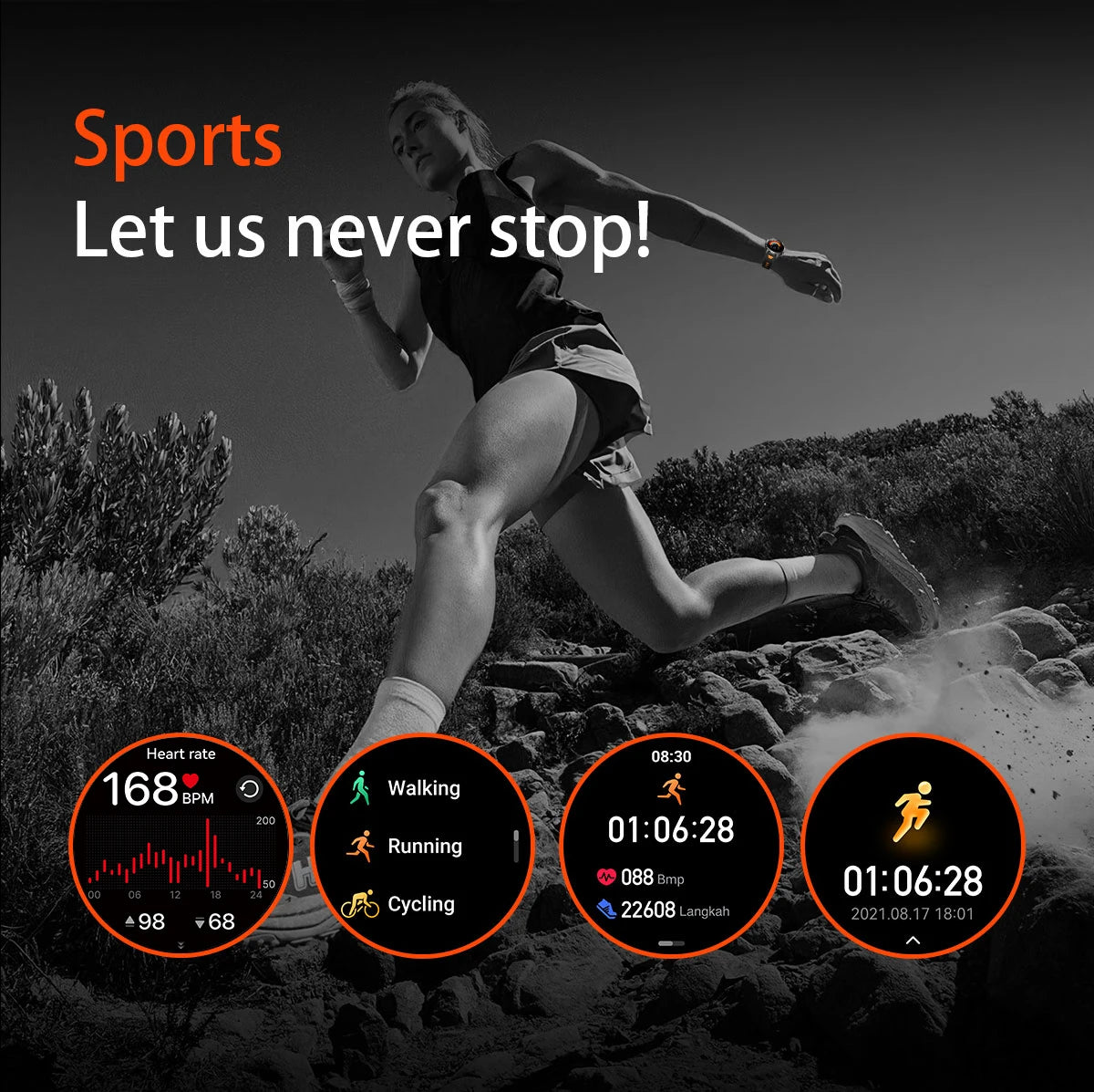New 1400mAh Big Battery Smart Watch Men Outdoor GPS Flashlight IP68 Waterproof Bluetooth Call AMOLED Military Sports Smartwatch
