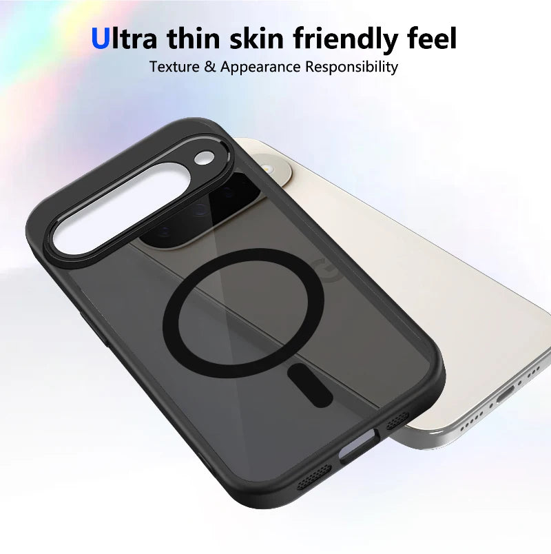 Solid Color Frosted Soft Border Translucent Hard PC Phone Case For Google Pixel 10 Pro XL 10A 9A For Magsafe Magnetic Back Cover