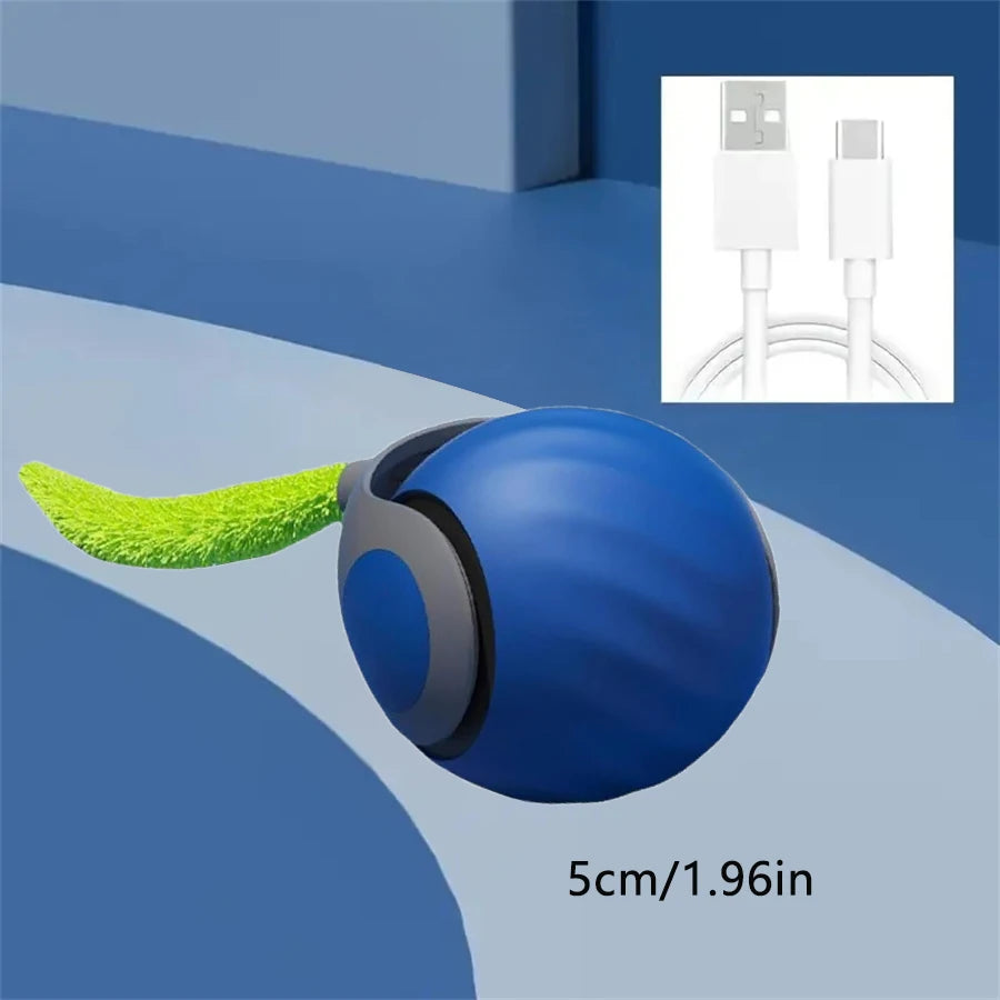 Smart Cat Toys Interactive Ball Plush Electric Catnip Training Toy Kitten Touch Sounding Pet Product Squeak Toy Ball Cat Supplie