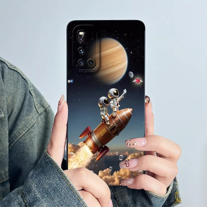 For Vivo V19 Phone Case vivoV19 Back Cover Soft Silicone Sweet Painted Cartoon Shell Capa Lovely Printed Protective Coque Cases