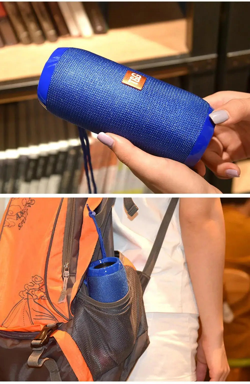 Portable Bluetooth Speaker Wireless , Ipx4 Waterproof Bluetooth 5.0 TWS MP3 Player Paring Aux & Tf-Card Input for Home Outdoor