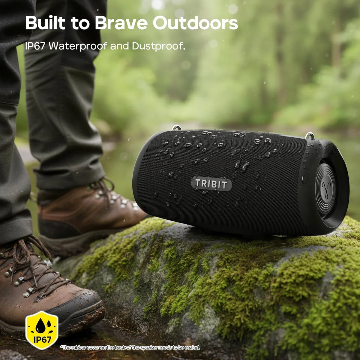 Tribit StormBox Lava 80W Bluetooth Speaker Portable Wireless Speaker IP67 24H Playtime Deep Bass XBass TWS Pairing Outdoor Party