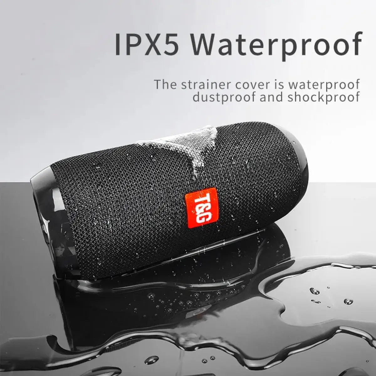 Portable Bluetooth Speaker Wireless , Ipx4 Waterproof Bluetooth 5.0 TWS MP3 Player Paring Aux & Tf-Card Input for Home Outdoor