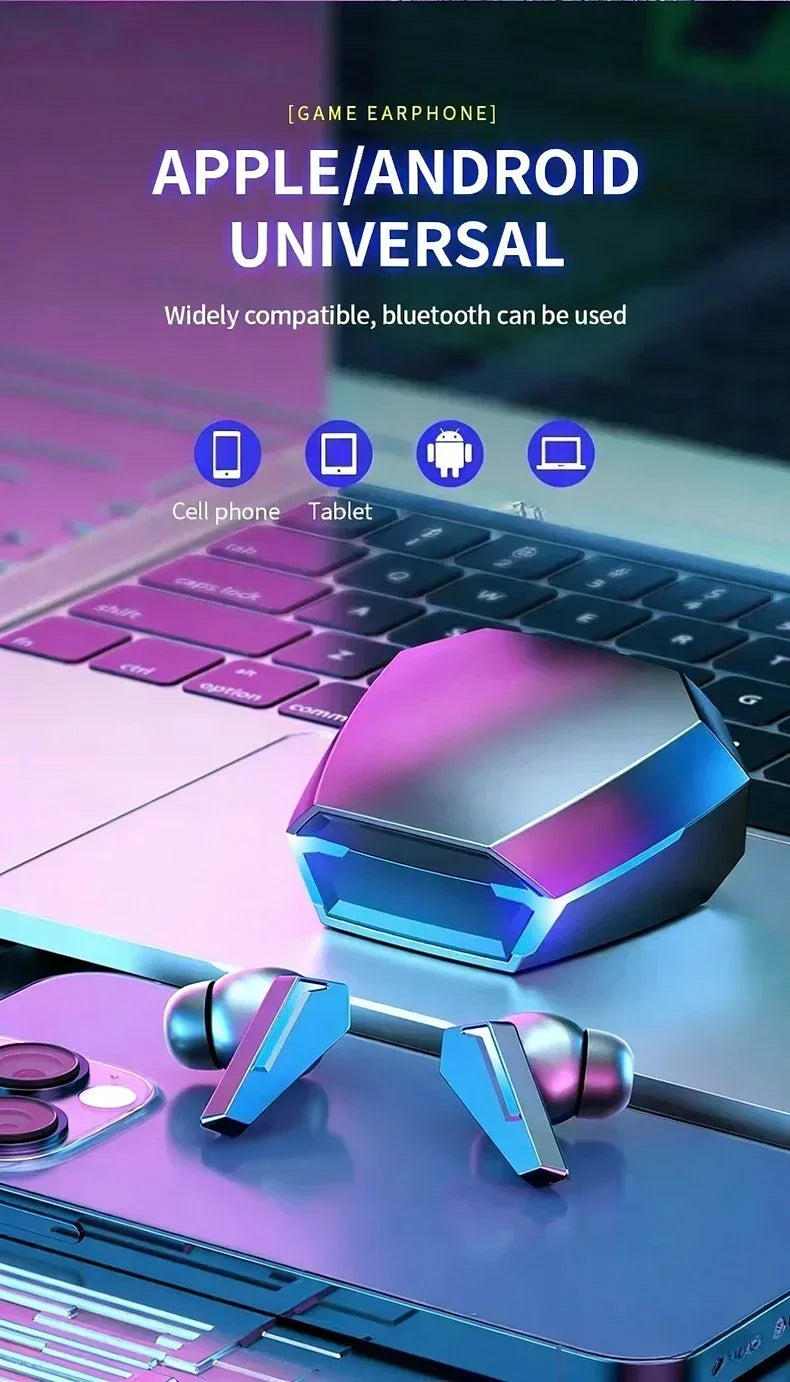Waterproof TWS True Wireless Earbuds for Sports Gaming Built-in Balanced Armature Speaker Delivers Immersive HiFi Stereo Audio